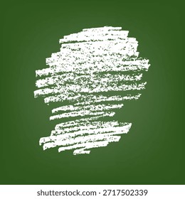 Giz branco rabiscar no fundo de quadro-negro verde, ilustração vetorial