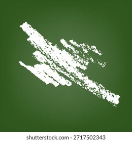 Giz branco rabiscar no fundo de quadro-negro verde, ilustração vetorial