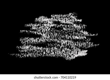 White chalk texture on blackboard, banner, abstract hand drawn scribble on black, vector illustration