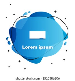 White Chalkboard icon isolated on white background. School Blackboard sign. Abstract banner with liquid shapes. Vector Illustration