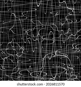 White chaotic lines background. Hand drawn lines. Tangled chaotic pattern. Vector illustration.