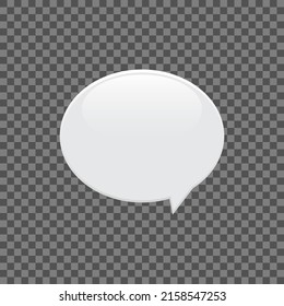White chat bubble icon design on transparent background. Vector illustration. - Powered by Shutterstock - Get 15% off with code: PIKWIZARD15