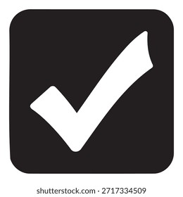 White check mark inside a black square