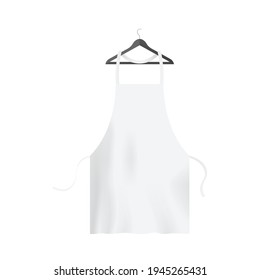 Esponja de cocinero blanco, uniforme de cocina textil en percha, ropa para cocinar