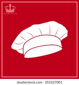 White Chef and cook hats set isolated
