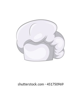 White chef hat icon in cartoon style on a white background