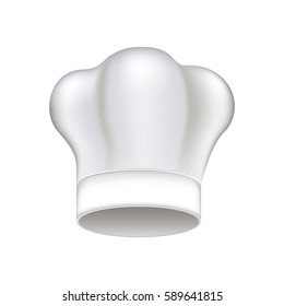 white chef hat icon, vector illustraction design image
