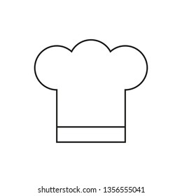 White chef hat on white background. Cook cap.