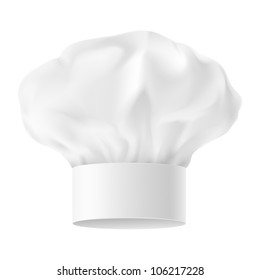 White Chef Hat. Second variant. Illustration on white background.