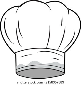 white chef hat vector for kitchen elements