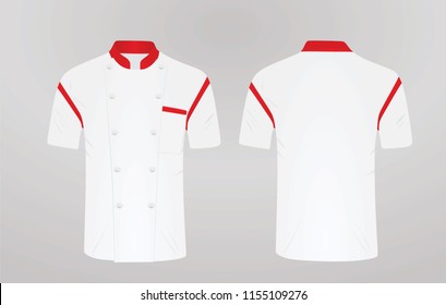 
White chef uniform. vector illustration