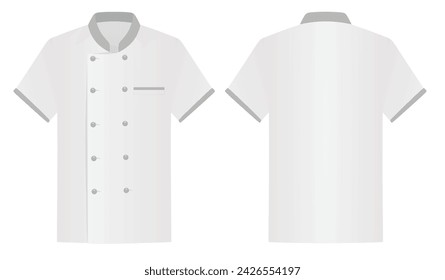 White chef uniform. vector illustration