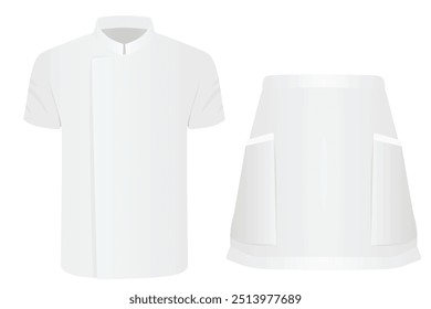 White chef uniform. vector illustration