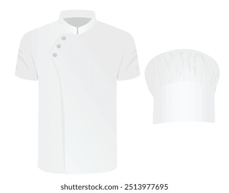 White chef uniform. vector illustration