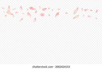 White Cherry Vector Transparent Background. Heart March Poster. Sakura Spa Template. Flower Romantic Congratulation. Light Peach Mother Texture.