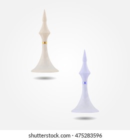White chess figure bishop high resolution flat triangle polygon vector eps10