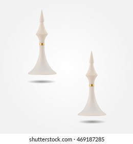 White chess figure low and high resolution triangle mesh realistic vector eps10