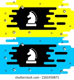 White Chess icon isolated on black background. Business strategy. Game, management, finance.  Vector