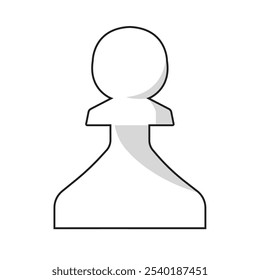 A White Chess Pawn vector illustration