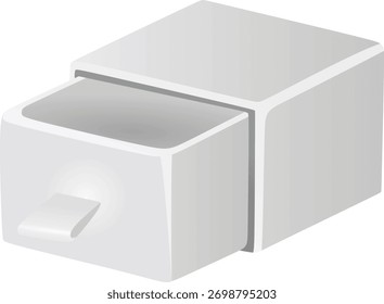 Caja casera blanca del pecho. Vector