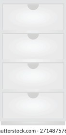 Caja de oficina de pecho blanco. Vector