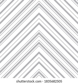 White Chevron diagonal striped seamless pattern background suitable for fashion textiles, graphics