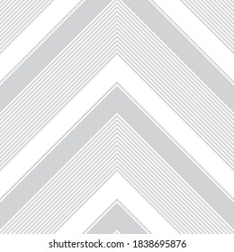 White Chevron diagonal striped seamless pattern background suitable for fashion textiles, graphics