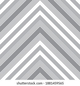 White Chevron diagonal striped seamless pattern background suitable for fashion textiles, graphics