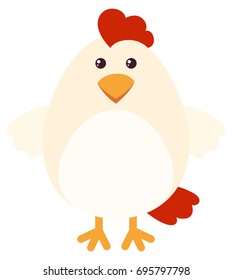 Chicken Vector Illustration Yelow Background Texture Stock Vector ...