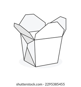 White Chinese Food Packaging Vector Template