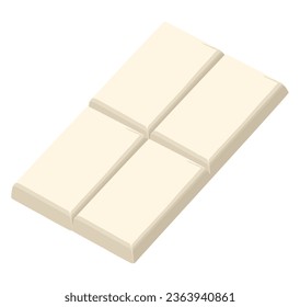 white chocolate bar over white