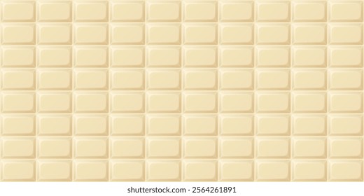 White chocolate bar rectangle shape seamless pattern background graphic illustration.