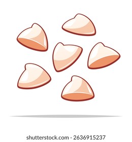 White chocolate chips vector isolated illustration
