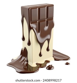 White chocolate and dark chocolate
