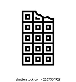 white chocolate line icon vector. white chocolate sign. isolated contour symbol black illustration