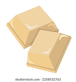 white Chocolate two piece flat design