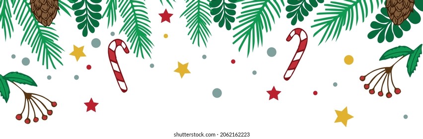 White Christmas background, festive web template - Vector illustration