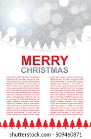 White christmas background poster design