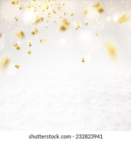 White christmas background. Vector illustration.