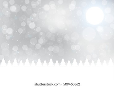 White christmas background vector illustration