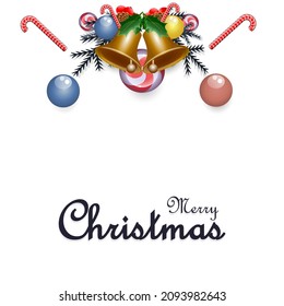 white christmas card with copy space