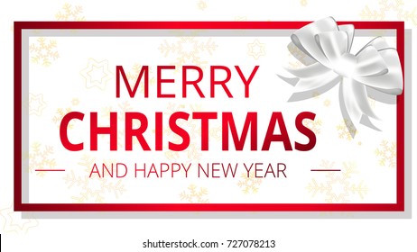 white christmas card and happy new year vector eps 10
