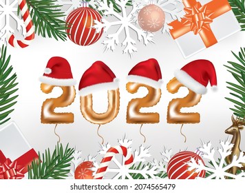 weiße Weihnachtskarte mit Schneeflocken, Vektorgrafik