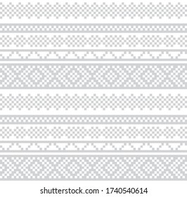 White Christmas fair isle pattern background for fashion textiles, knitwear and graphics