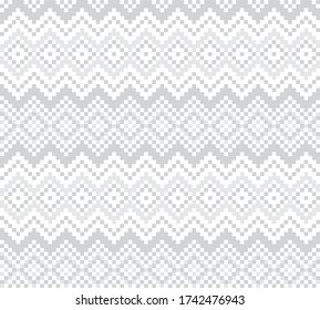 White Christmas fair isle pattern background for fashion textiles, knitwear and graphics