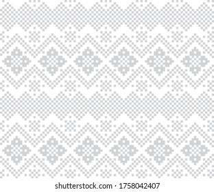 White Christmas fair isle pattern background for fashion textiles, knitwear and graphics
