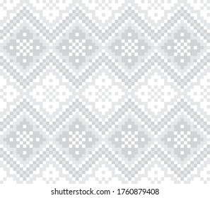 White Christmas fair isle pattern background for fashion textiles, knitwear and graphics