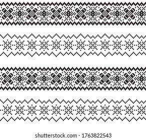 White Christmas fair isle pattern background for fashion textiles, knitwear and graphics
