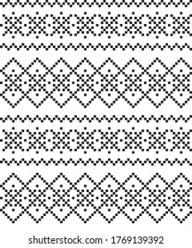 White Christmas fair isle pattern background for fashion textiles, knitwear and graphics
