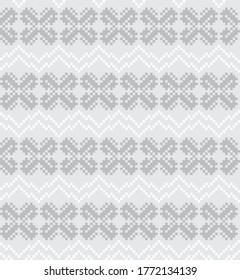 White Christmas fair isle pattern background for fashion textiles, knitwear and graphics